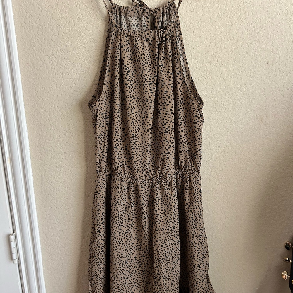 Leopard Print Sleeveless Dress